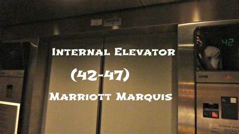 Otis High Speed Traction Internal Elevator The Marriott Marquis In