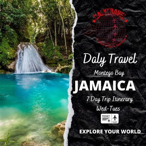 7 Day Trip Itinerary To Montego Bay Jamaica Travel Guide Etsy