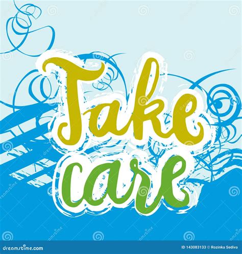 Sign Take Care With Illustration Vector Stock Illustration