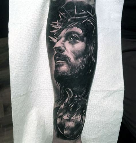 Click here to visit our gallery. 50 Jesus Sleeve Tattoo Designs For Men - Religious Ink Ideas