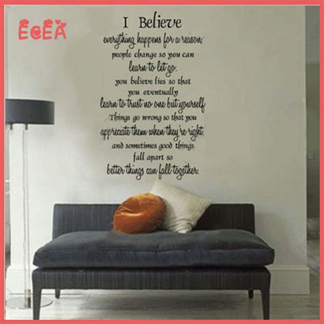 See more ideas about living room quotes, wall decals, wall quotes. I Believe Inspirational Wall Decals Quotes Creative Home ...