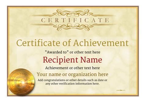 Free Printable Fillable Certificate Of Achievement News Word