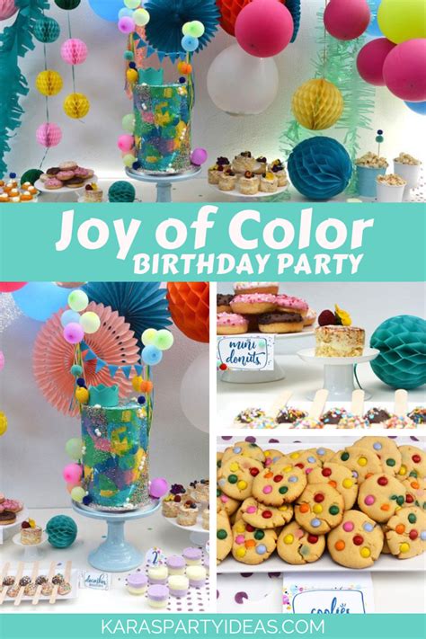 Karas Party Ideas Joy Of Color Birthday Party Karas Party Ideas