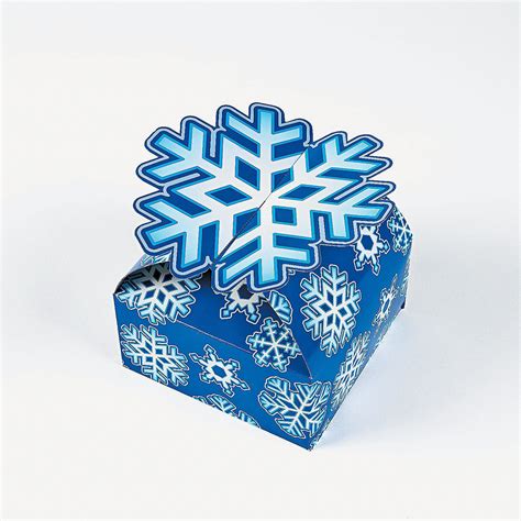 D Snowflake Gift Boxes Terrysvillage Com Holiday Gift Box Snowflake Party Special