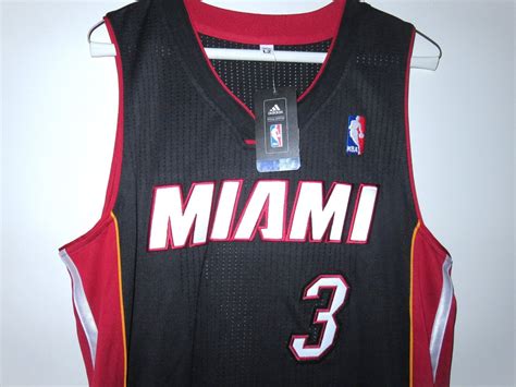 New Adidas Dwyane Wade Miami Heat Rev 30 Adidas Nba Authentic Jersey 44