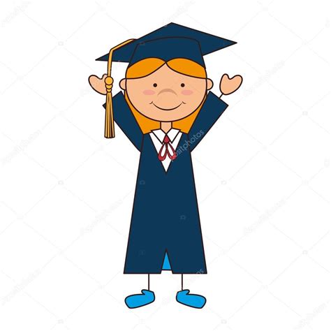 Girl Graduate Gown School Stock Vector Image By ©yupiramos 120129938
