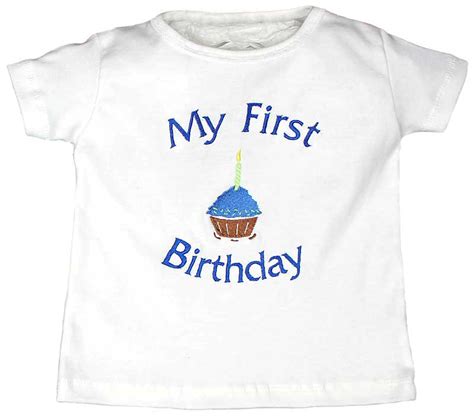My First Birthday Boy T Shirt Royal Raindrops Baby