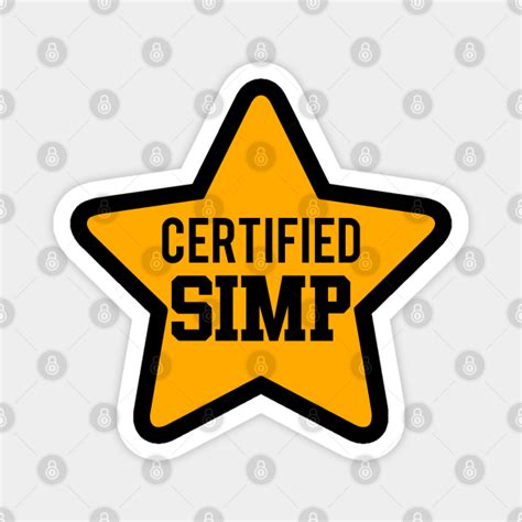 Certified Simp Best Friend Simp Nation Simp Magnet Teepublic