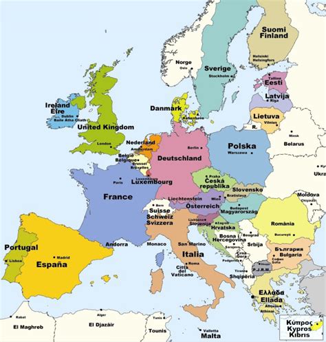 Maps Map Of Europe Country