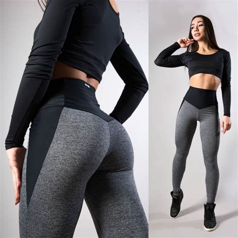 Autumn And Winter Patchwork Thick Fitness Leggings Women High Waist Workout Leggings Sporting