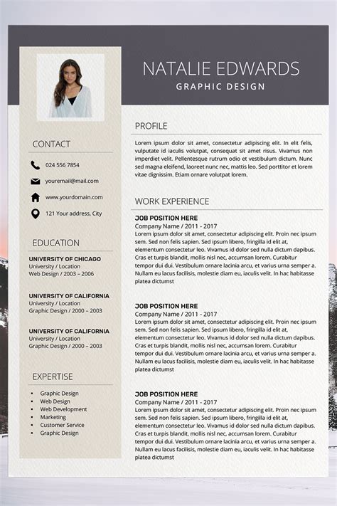 Professional Looking Resume Creative Resume Builder Resume Picture