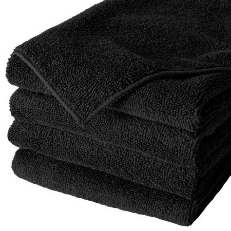 16 X 16 Microfiber Terry Towel Black Buy Janitorial Direct Janitor