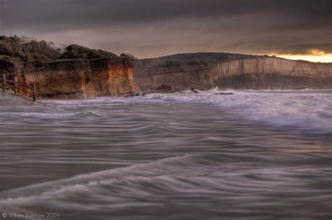Wallpaper Ocean Sunrise Dawn Waves Australia Victoria Cliffs