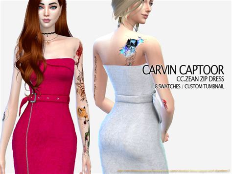 Zean Zip Dress By Carvin Captoor At Tsr Sims 4 Updates