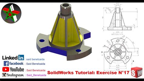 Solidworks Tutorial For Beginners Exercise 17 Youtube