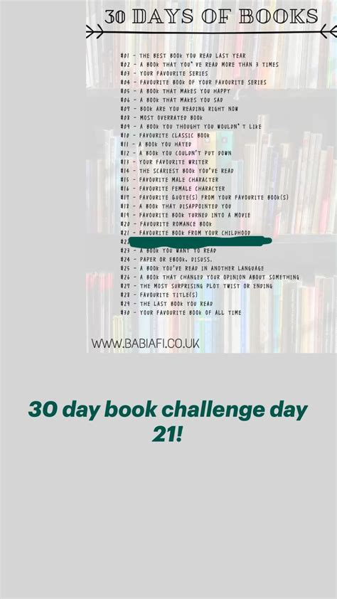 30 Day Book Challenge Day 21 In 2022 Book Challenge Scary Books Day Book