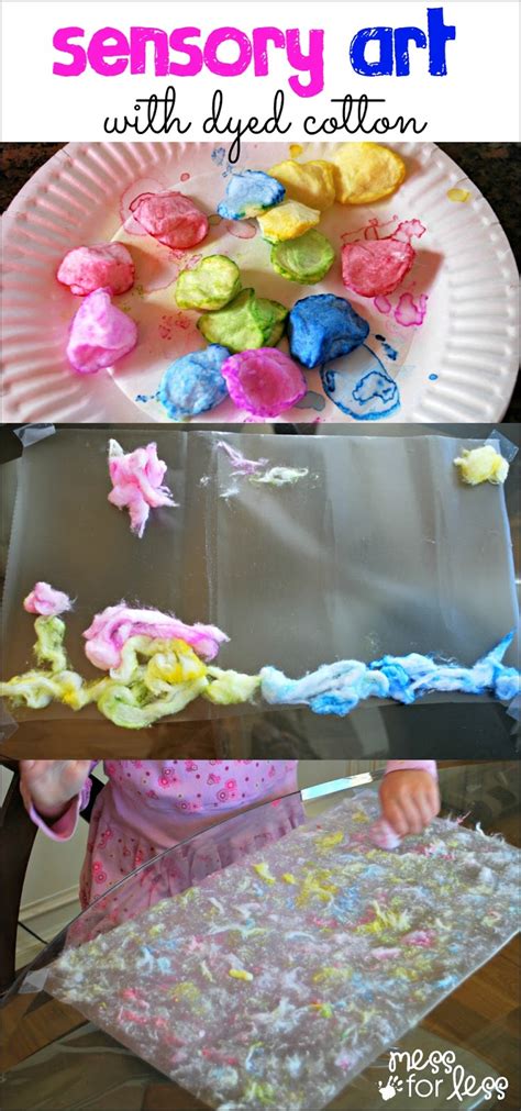 Sensory Art With Cotton Balls Mess For Less
