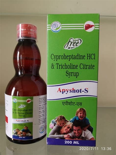 Cyproheptadine Hcl And Tricholine Citrate Syrup Apyshot S Packaging