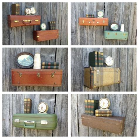 Vintage Suitcase Wall Shelf Assorted Styles Upcycled By Thecherrychic