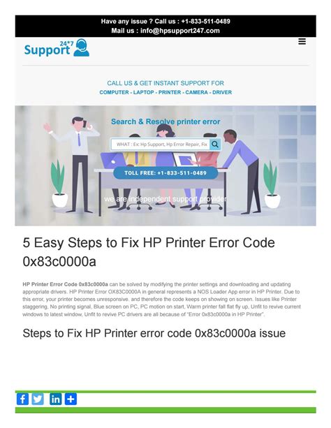 Steps To Fix Hp Printer Error Code X C A Issue By Cannonprinter