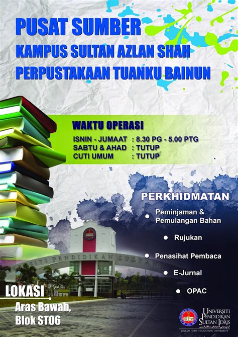 Sultan idris education university, tanjung malim, 35900, malaysia. berita@pustaka : Pusat sumber kampus Sultan Azlan Shah PTB ...