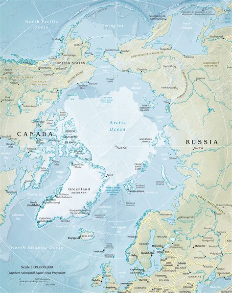 Arctic Ocean Map With Countries Blank World Map Images