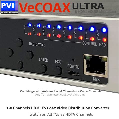 Vecoax Ultra 6 Professional 6 Channels Cc Hdmi Rf Modulator For Hdmi To