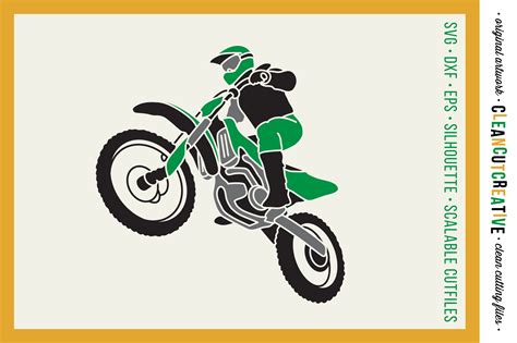 ✅ download free mono or multi color vectors for commercial use. Motocross Dirt Bike design - SVG DXF EPS PNG - Cricut ...