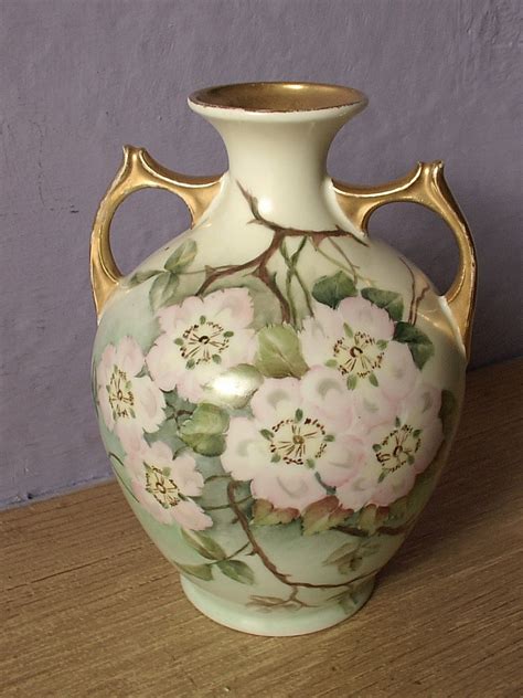 Antique Porcelain Hand Painted Vase Mz Austria By Shoponsherman