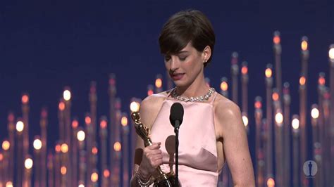 Anne Hathaway Winning Best Supporting Actress Youtube