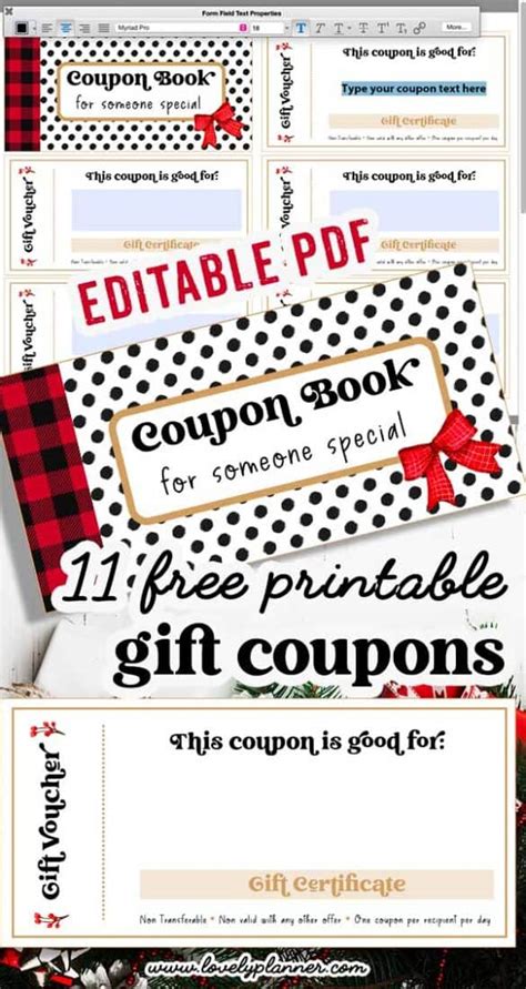 Free Printable T Coupons Editable Pdf Lovely Planner