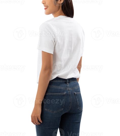 Young Woman In White T Shirt Mockup Cutout Png File 12487190 Png