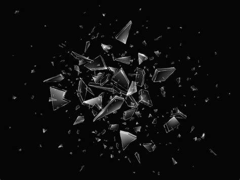 Premium Vector Shards Of Broken Glass Abstract Explosion Realistic