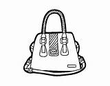 Handbag Coloring Handles Coloringcrew sketch template