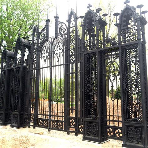 Modern Home Use Wrought Iron Entrance Door Beautiful Modern Cast Iron