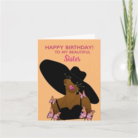 African American Happy Birthday Sister Card Zazzle