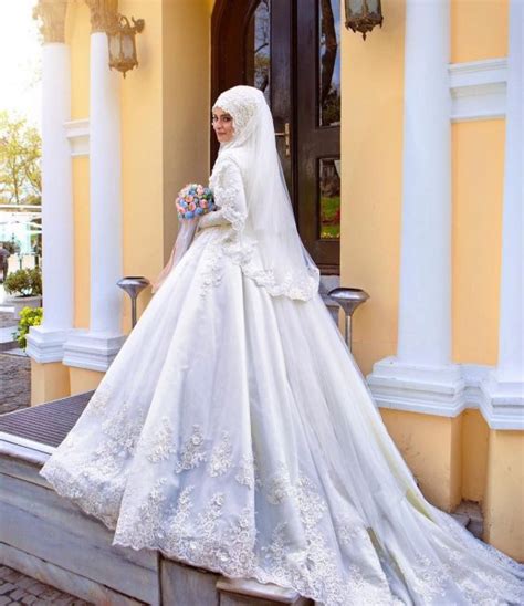 хиджаб закрытые свадебные платья для мусульманок