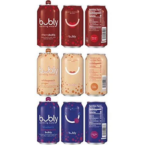 Bubly Sparkling Water Variety Pack 12 Fl Oz Cans Pack 3fl