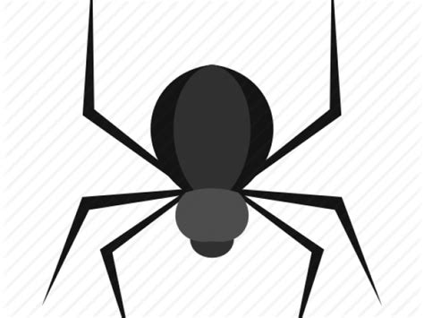 Black Widow Clipart Scary Spider Jednoduchý Pavouk Png Download