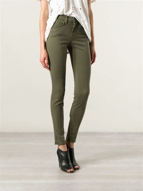 J Brand Skinny Jeans In Green Lyst