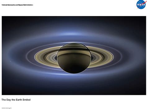 The Day The Earth Smiled Lithograph Nasa Solar System Exploration