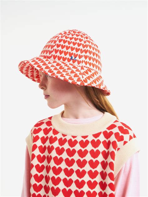 Hearts All Over Quilted Hat Le Wardrobe