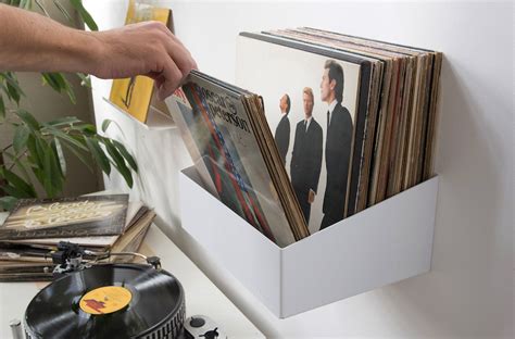 You may have a small collection of vinyl records or a vast selection of hundreds of albums. Show off your records with this wall-mounted record shelf