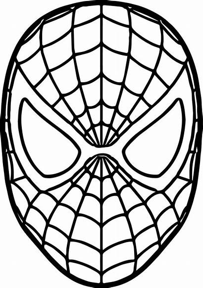 Spiderman Mask Coloring Printable Avengers Spider Templates