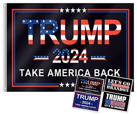 Trump 2024 Flag 3x5 Feet Trump Flag 2024 Take American Back With 4 Pcs