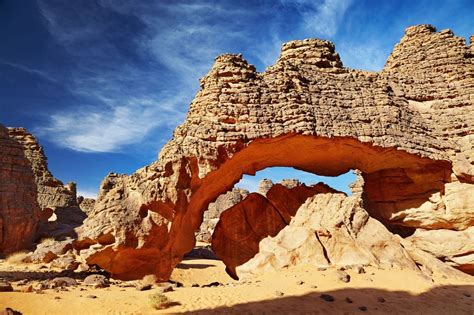 Bizarre Sandstone Cliffs Sahara Desert Tassili N Ajjer Algeria