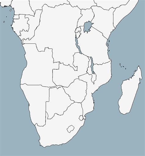 Blank Map Of Southern Africa Map Of Africa