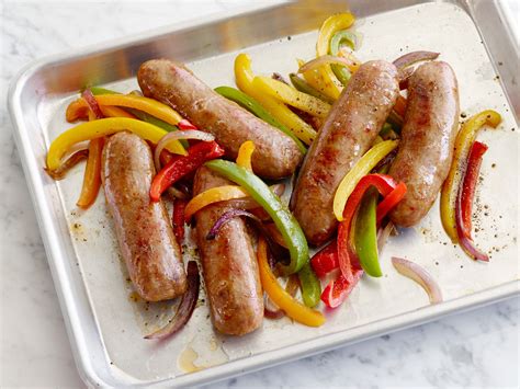 Sausage And Peppers Nestle Some Italian Sausages Into A Bed Of Sliced