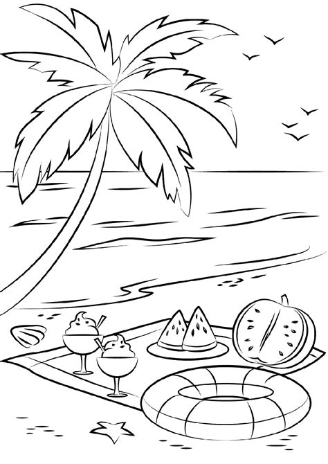 Goofy, picnic coloring page rating: 20+ Latest Picnic On The Beach Coloring Page - Outfit Ideas for You