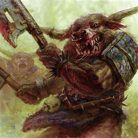 Minotaur Warhammer Art Warhammer Fantasy Mythological Creatures